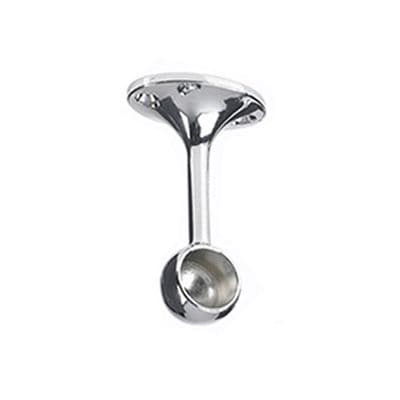 Chrome End Support for Round Hanging Rail