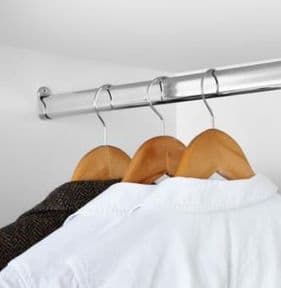 Chrome Oval Wardrobe Rail