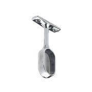 Chrome Stop End Support for Oval Hanging Rail