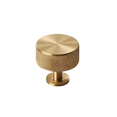 FTD Knurled Radio Knob - Satin Brass