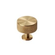 FTD Knurled Radio Knob - Satin Brass