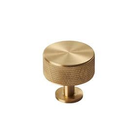 FTD Knurled Radio Knob - Satin Brass
