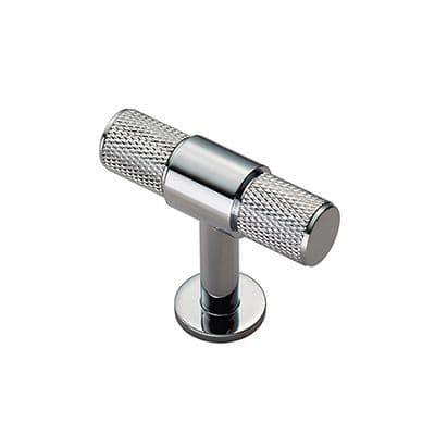 FTD Knurled T-bar Knob - Polished Chrome