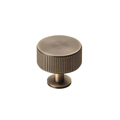 FTD Lines Radio Knob - Antique Brass
