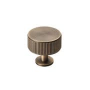 FTD Lines Radio Knob - Antique Brass