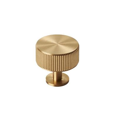 FTD Lines Radio Knob - Satin Brass