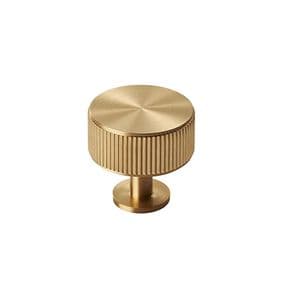 FTD Lines Radio Knob - Satin Brass