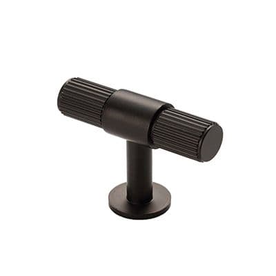 Lines T-Bar Knob in Matt Black FTD711MB