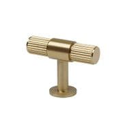 FTD Lines T-Bar Knob - Satin Brass