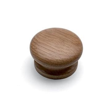 Laithe Button Wooden Knob - Light Oak