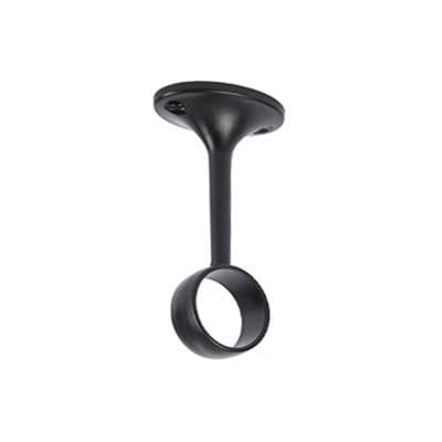 Circular Railing Support Matt Black Centre Support for Round Hanging Rail