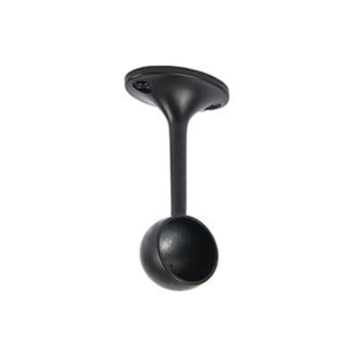 Matt Black End Support for Round Hanging Rail