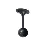 Matt Black End Support for Round Hanging Rail