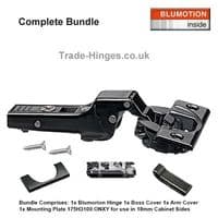 Onyx Half Overlay Soft-Close Cabinet Hinge