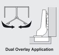 Onyx Half Overlay Soft-Close Cabinet Hinge