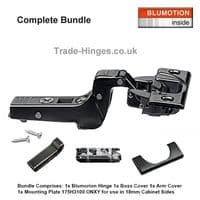 Onyx Soft Close Thick Door Hinge Inset