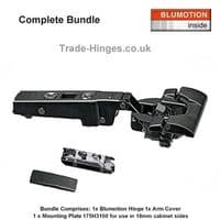 Onyx Soft Close Thick Door Inserta Hinge Overlay