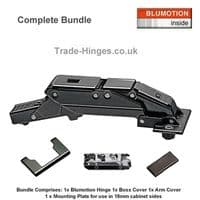 Blum Thin Door Hinges in Onyx