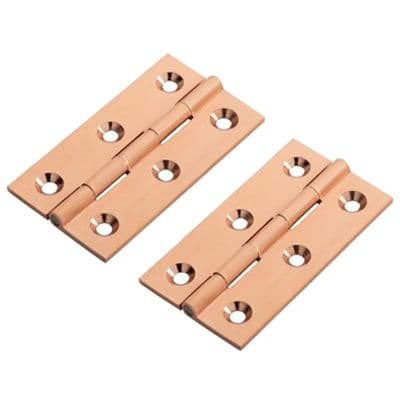 Satin Copper Cabinet Hinge - Pair