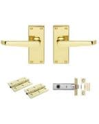 Victorian Latch Pack - Electro Brassed