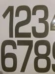 20cm (200mm) Race Numbers Eurostile Font