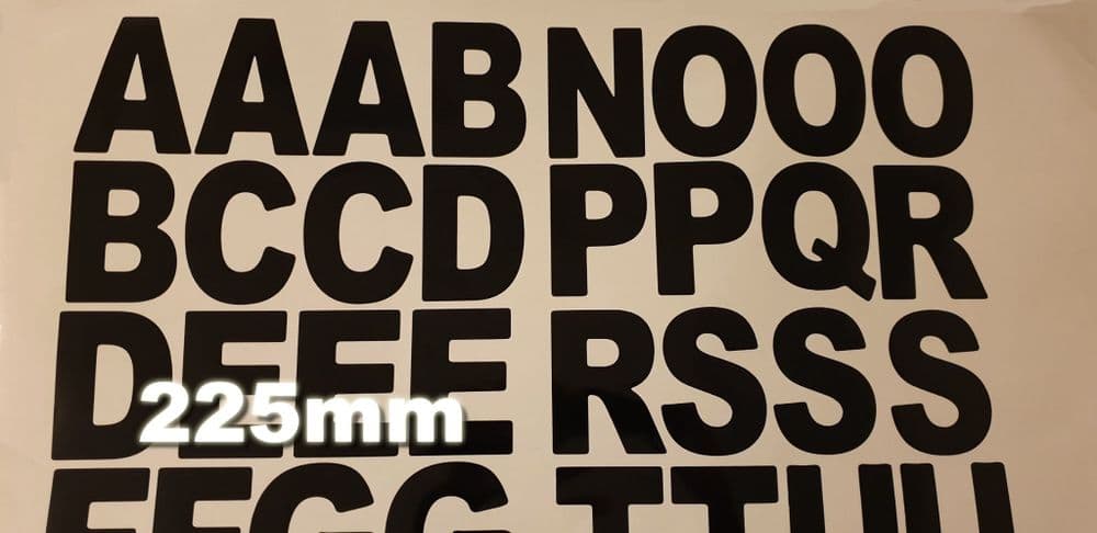 225 Letters 225mm Letters pack 53 letters