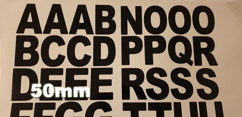 50mm Letters pack 53 letters