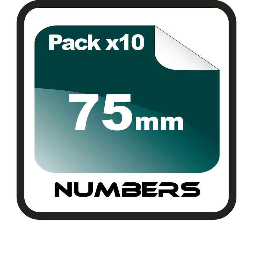 7 5cm 75mm Race Numbers - 10 pack