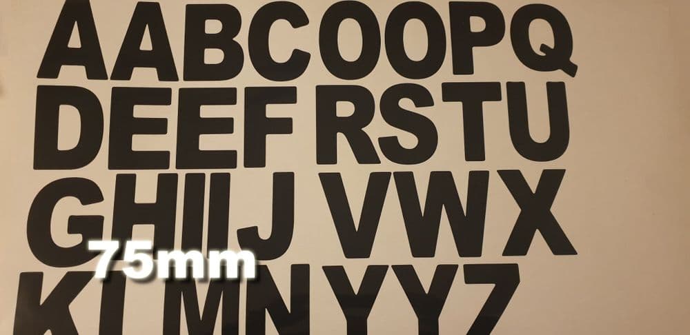75mm Letters pack 31 letters