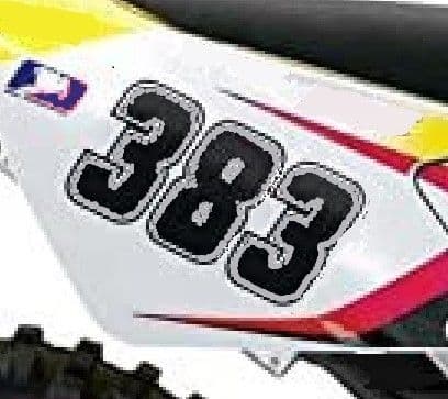 75mm Race Number with Outline