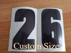 Custom Size Mirror Race Number (inch)