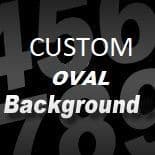 CUSTOM SIZE OVAL STICKER BACKGROUND (small) - upto 27.5cm long