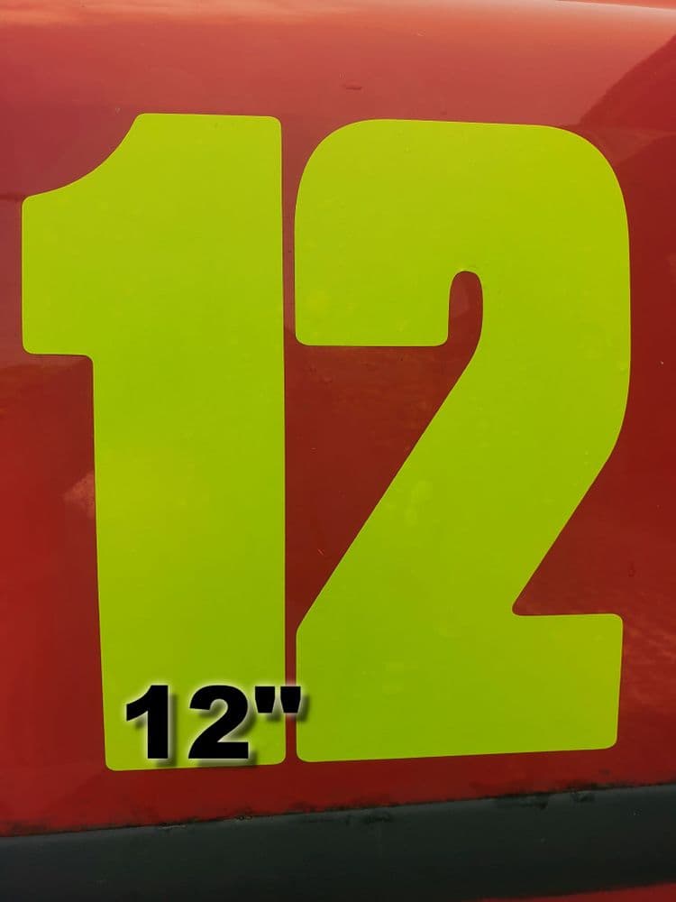 12f Racing Number Fluorescent 12& x22; Race Numbers & x28;1 to 10& x29;