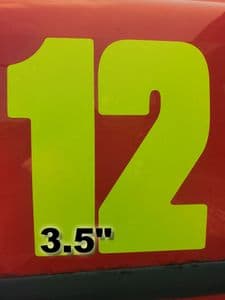 Fluorescent 3.5" Race Numbers (1 to 10)