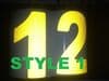 Fluorescent 8" Race Numbers (1 to 10)