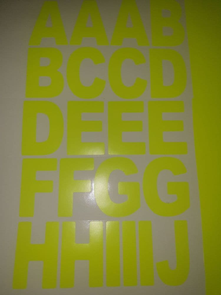 Fluorescent Letters pack 53 letters