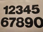 FONT - Helvetica Bold - Race Number - Inch - upto 3 numbers