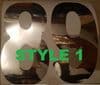 Custom Size Mirror Race Number (inch)