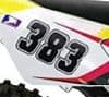 Race Number with Outline (border) - Custom size (INCH)