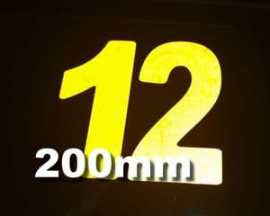 Reflective 200mm Race Numbers (1 to 10)
