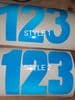 Reflective White Race Number (mm) Custom Size