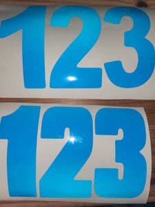 Reflective White Race Number (mm) Custom Size