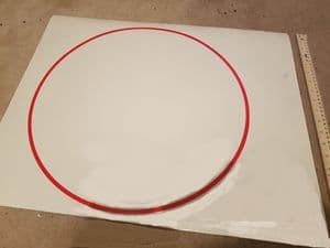 ROUNDEL CIRCLE BORDER (outer ring) 35cm (350mm)  STICKER - BACKGROUND