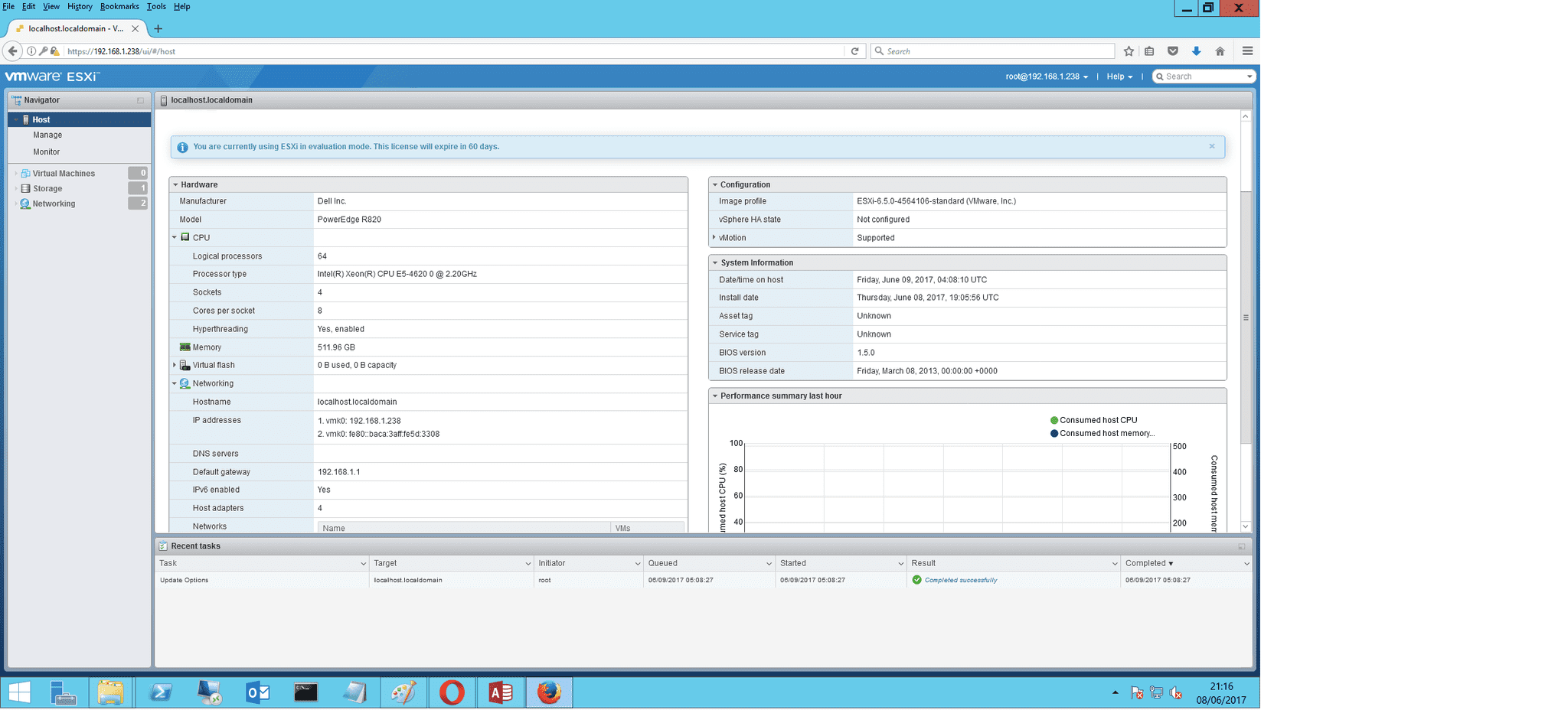 DELL PowerEdge R820 4x 10-Core E5-4650 V2 40 CPU Cores 256GB RAM vmware HPC