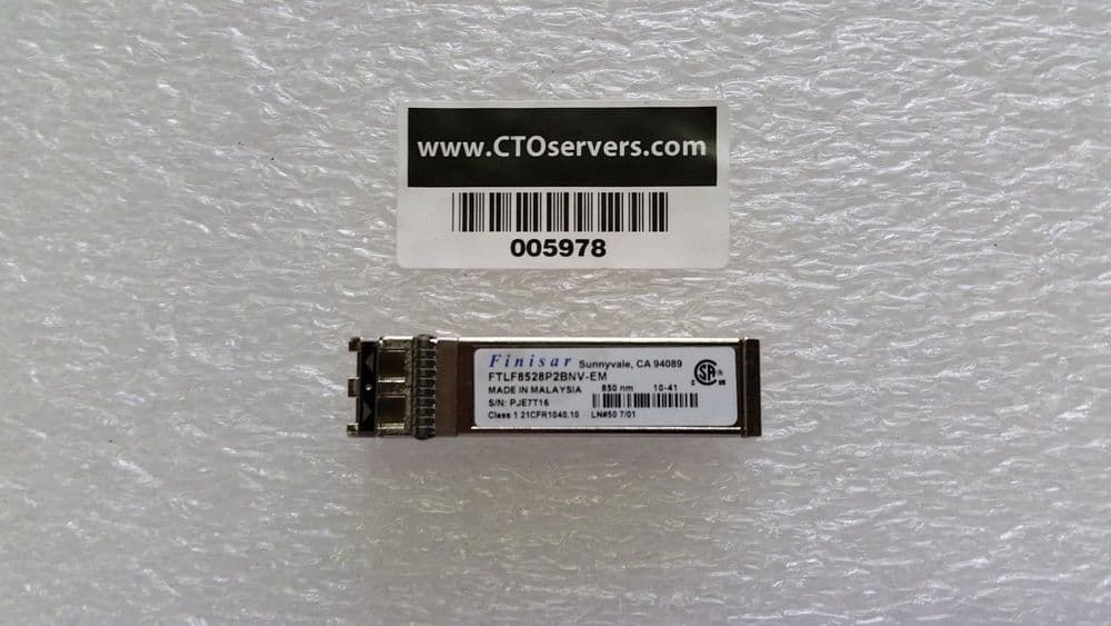 Finisar FTLF8528P2BNV-EM 8GB 850nm 150m SFP Fiber Optic Transceiver