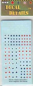 French 15/20mm Armor decals