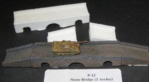 P-12 6mm 3 arch stone bridge