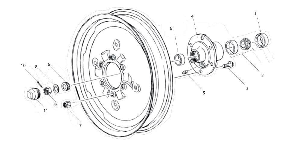 AXLE - PARTS DIAGRAM WHEEL