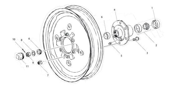 AXLE - PARTS DIAGRAM (WHEEL)
