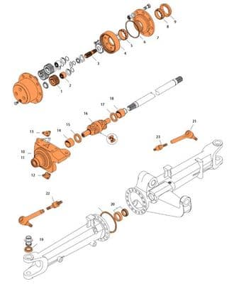 AXLES - APL 325, APL330, APL335, APL345, APL350, APL2045